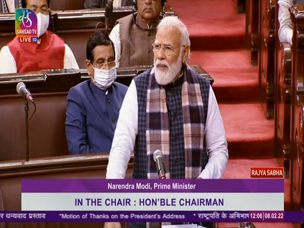 Prime Minister Narendra Modi speaking in Rajya Sabha