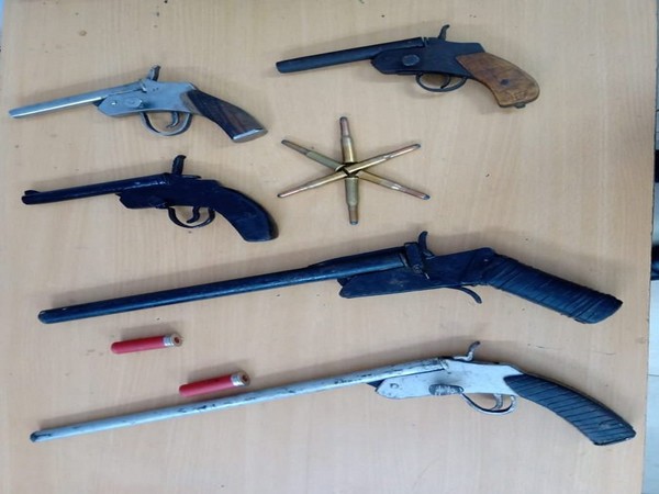 Five firearms along with eight live cartridges were recovered from the supplier. (Photo/ANI)