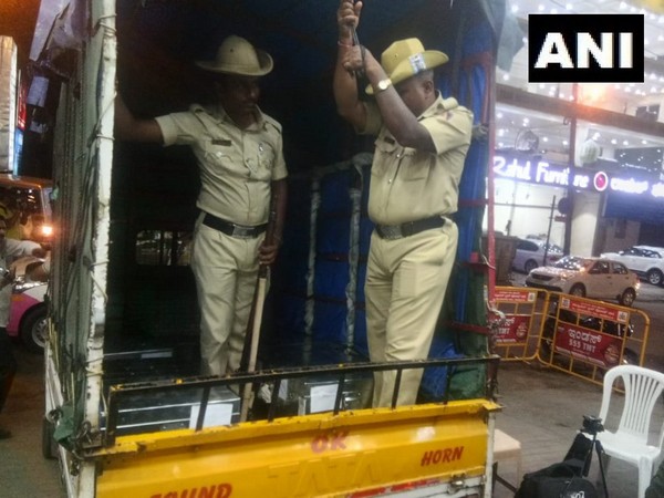 Visuals from the raid carried out by the SIT in Bengaluru on Tuesday. Photo/ANI