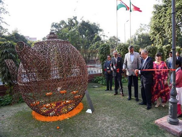 Portuguese President and Culture Minister jointly inaugurate Cha-Chai, an installation of artwork at National Museum on Friday. Photo/ANI