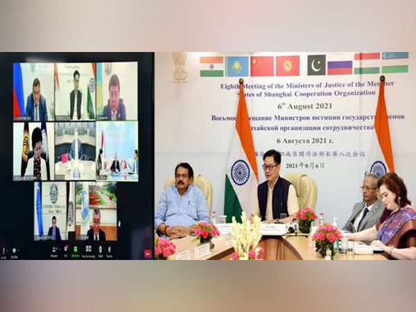 Kiren Rijiju addressing the 8th Justice Ministers meet of SCO