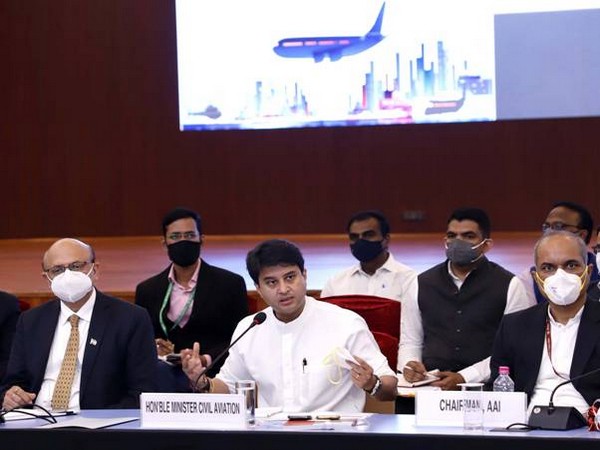 Jyotiraditya Scindia calls for cooperation of states, UTs in strengthening Civil Aviation sector (Picture courtesy: PIB)