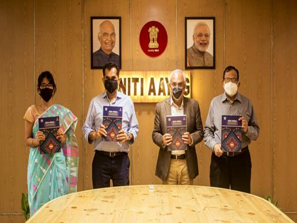 From right to left: Dr Vinod Paul, Member (Health); Dr Rajiv Kumar,Vice Chairperson; Amitabh Kant, CEO; and Sanyukta Samaddar, Adviser (SDGs), NITI Aayog