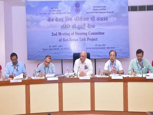 Pankaj Kumar, Secretary, Department of Water resources, RD and GR Ministry of Jal Shakti holding second meeting of Ken-Betwa Link Project in Vigyan Bhawan 