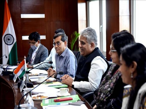 Bhupender Yadav meets UK Foreign Minister Elizabeth Truss (Photo/PIB) 