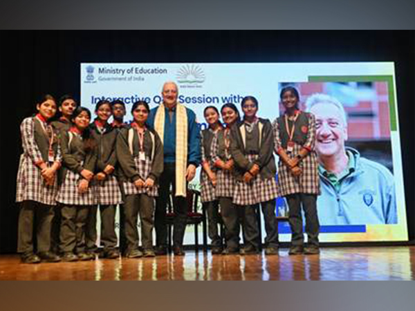 NASA veteran Mike Massimino interacts with PM SHRI Kendriya Vidyalaya students (Photo/ANI)