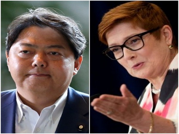 Japanese Foreign Minister Yoshimasa Hayashi and his Australian counterpart Marise Payne