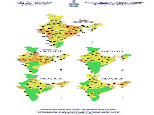 IMD said that rain is very likely over parts of central and northwest India during next 4-5 days. 