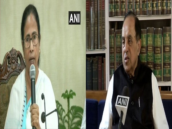 Mamata Banerjee greeted Subramanian Swamy on his 80th birthday. Photo/ANI