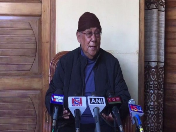 Filmmaker Aribam Syam Sharma speaking to reporters in Imphal, Manipur on Saturday. Photo/ANI