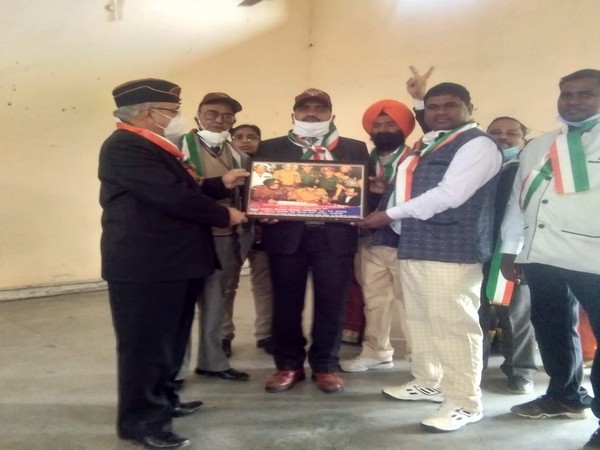 A visual from the event held in UP's Aligarh on Vijay Diwas. (Photo/ANI)