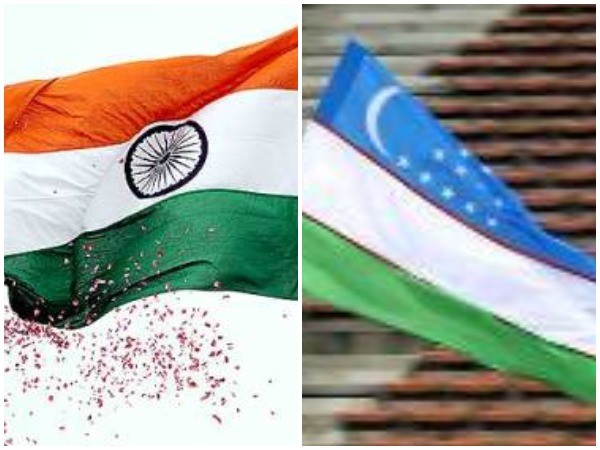 Flags of India (left) and Uzbekistan (right).