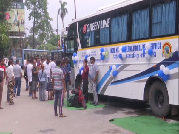Indo-Nepal bus service begins from Siliguri (Photo/ANI) 