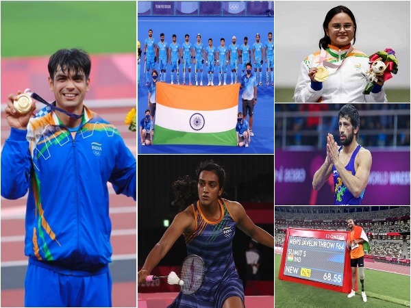  Neeraj Chopra, PV Sindhu, Indian Men's Hockey Team, Avani Lekhara, Sumit Antil, Ravi Kumar Dahiya 