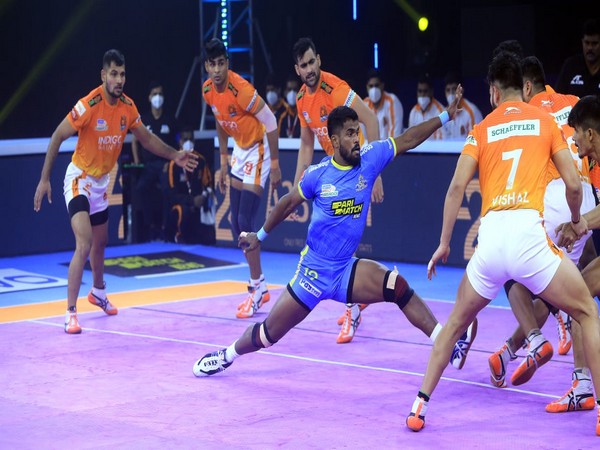 Ajinkya Pawar of Tamil Thalaivas in action (Photo: PKL)