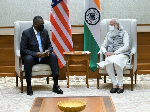US Defence Secretary Lloyd J. Austin III and Prime Minister Narendra Modi