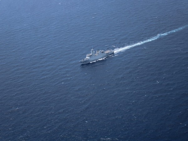 Indian Navy tracked the movement of Pakistan Navy Ship Yarmook from Romania enroute Red Sea to Karachi. Photo/ANI