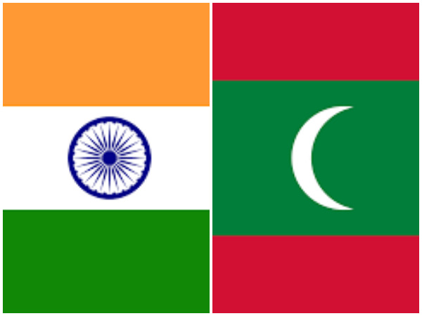 Flag of India (L), Flag of Maldives (R) (representative image)