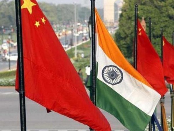 Flags of India and china