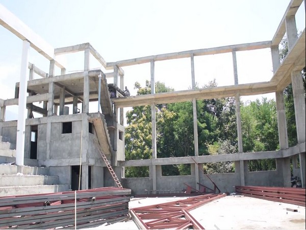 Visual from the constrution site of Indoor Sports Stadium in Tral, Pulwama. 