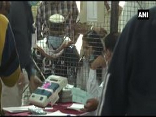 Counting of votes in the bypolls in Madhya Pradesh on Tuesday.  [Photo/ANI]