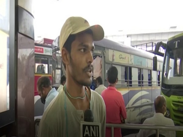 Passengers welcome resumption of inter-state bus services between Telangana and Andhra (Photo/ANI)