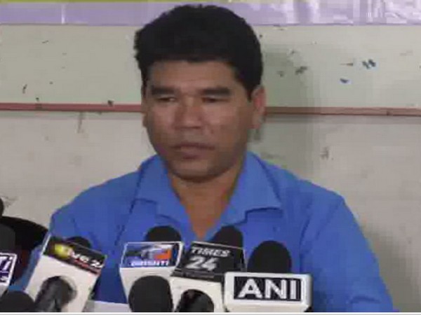 IPFT spokesperson Mongal Debbarma addressing a press conference in Agartala on Tuesday. Photo/ANI  