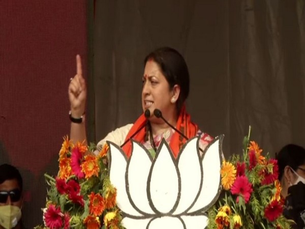 Union Minister Smriti Irani speaking at a rally in West Bengal's Howrah. (Photo/ANI)