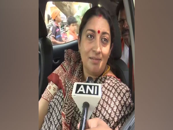 Union Minister Smriti Irani talking to ANI at Amethi on Friday 