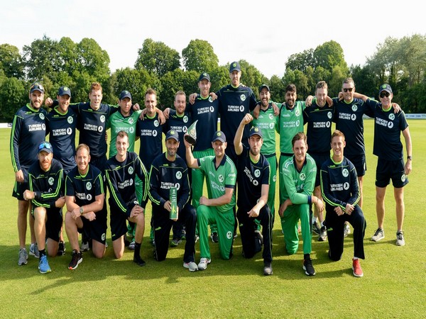 Ireland team with the trophy after registering a six-wickets win over Zimbabwe and clean sweeping the series 3-0. (Photo/ Cricket Ireland Twitter)