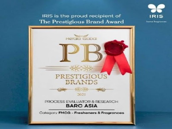 IRIS is the proud recipient of The Prestigious Brand Award by Herald Global