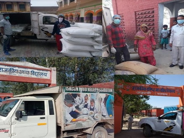 Annamrita Force delivering ration to the needy in Haryana