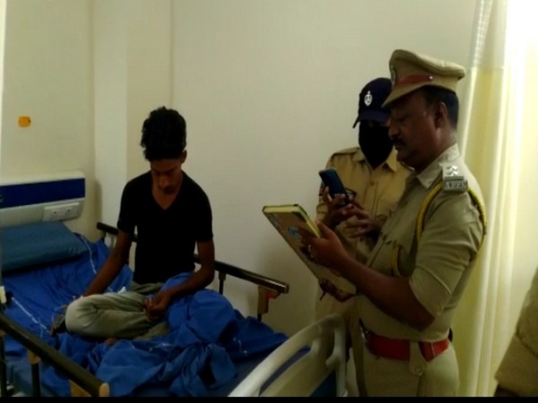 Police taking statement of one of the hospitalised persons. Photo/ANI