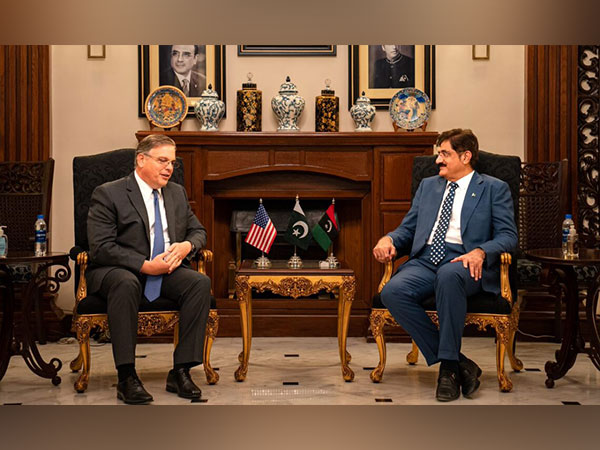 US Ambassador to Pakistan, Donald Blome and Sindh CM Murad Ali Shah. (Photo credit: US embassy website)