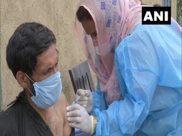 Visual of vaccination drive in Rajouri's Dhar village. (Photo/ANI)