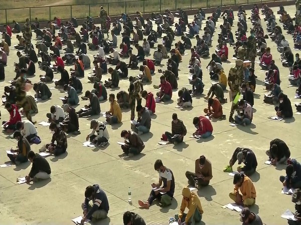 Visuals from the written exam. (Photo/ANI)