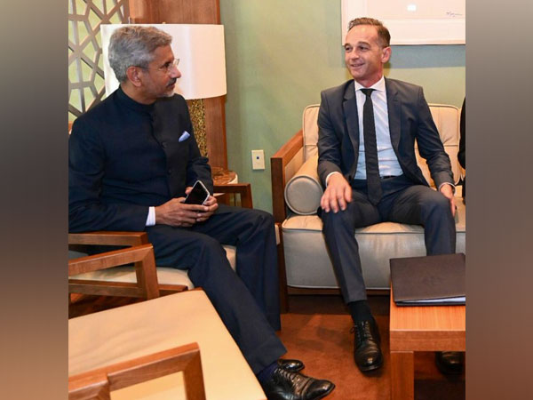 External Affairs Minister S Jaishankar with his German counterpart in New York on Friday (Photo/Jaishankar)
