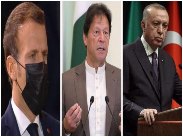 Emmanuel Macron, Imran Khan, Recep Tayiip Erdogan