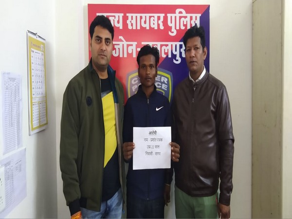 The accused under police custody in Jabalpur on Sunday 