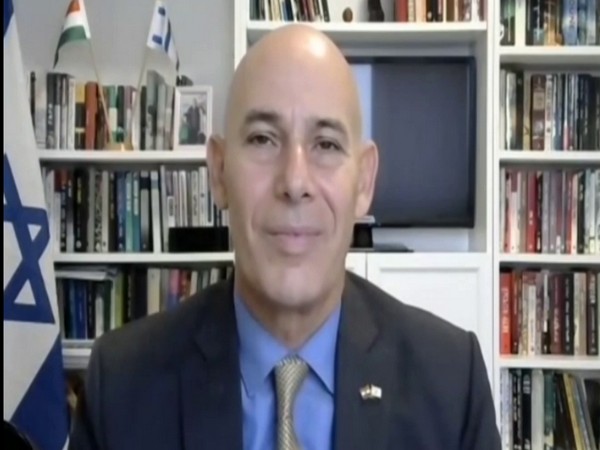 Israeli ambassador Ron Malka speaking to ANI on Sunday. (Photo/ANI)