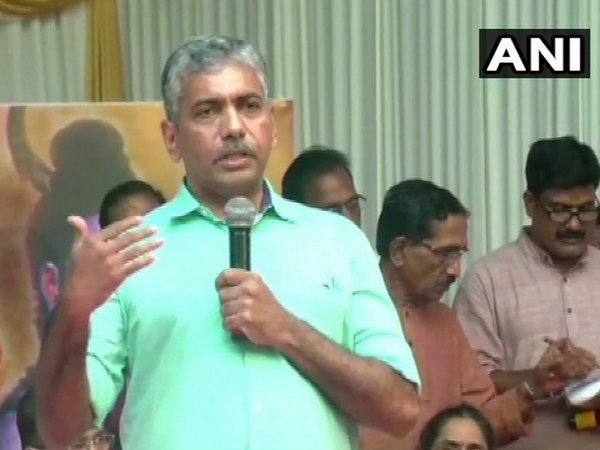 Suspended Kerala DGP Jacob Thomas speaking at an event in Thrissur on Thursday 