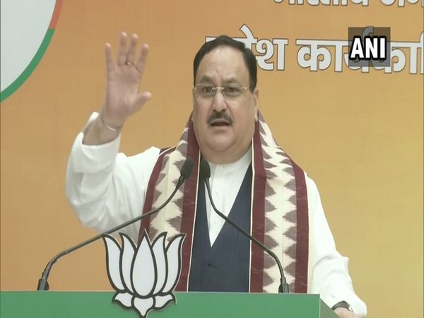  JPNadda addresses Odisha BJP State Executive meeting via video conferencing on Saturday. [Photo/ANI]