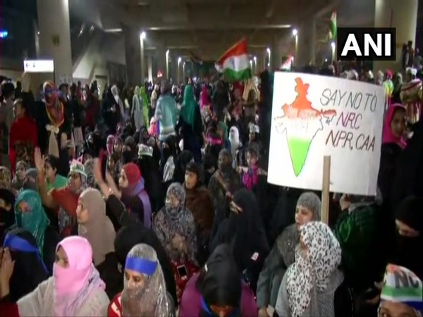 Visual from protest at Jaffrabad metro station