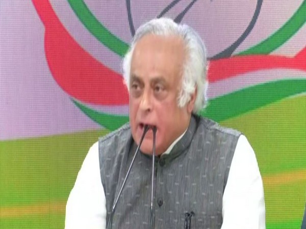 Senior Congress leader Jairam Ramesh addressing a press conference in New Delhi on Friday. Photo/ANI