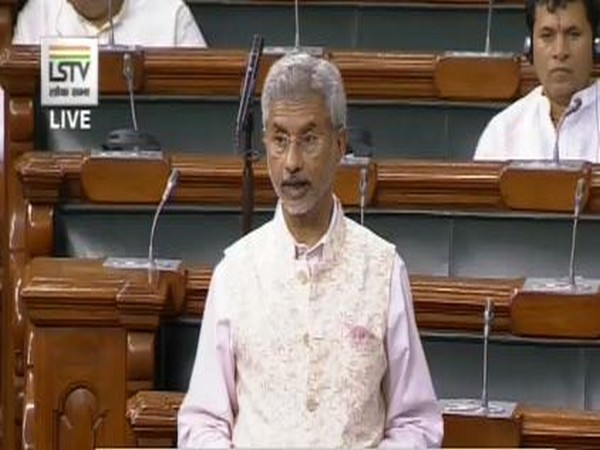 External Affairs Minister S Jaishankar addressing the Lok Sabha on Thursday