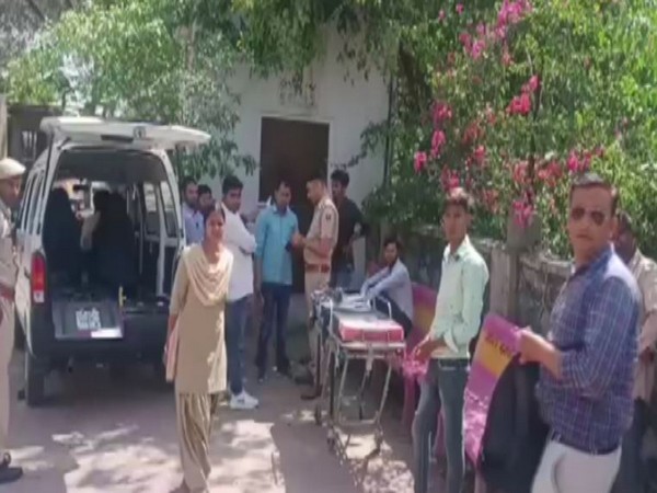 Visuals from outside the private hospital in Dausa