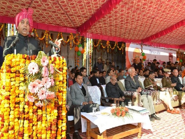 Himachal Pradesh Chief Minister Jai Ram Thakur speaking at the event on Saturday. 