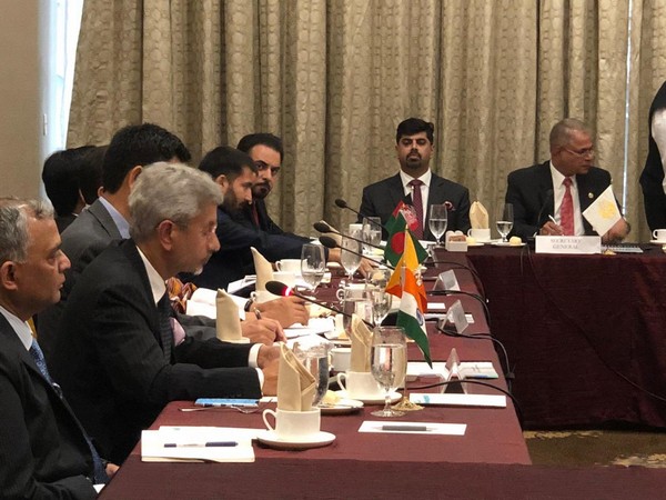 External Affairs Minister S Jaishankar at the SAARC meeting in New York on Thursday (Photo/EAM's Twitter)