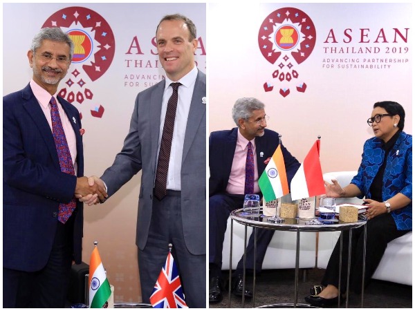 External Affairs Minister S. Jaishankar with his British and Indonesian counterparts in Bangkok on Thursday