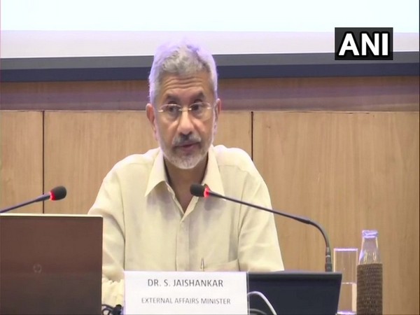 External Affairs Minister S Jaishankar speaking during the launch of MEA Performance Smartboard on Wednesday.